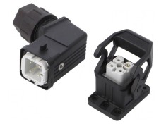 Conector Electric HDC Tată-Mamă 230V 10A 4 PIN 3 PE