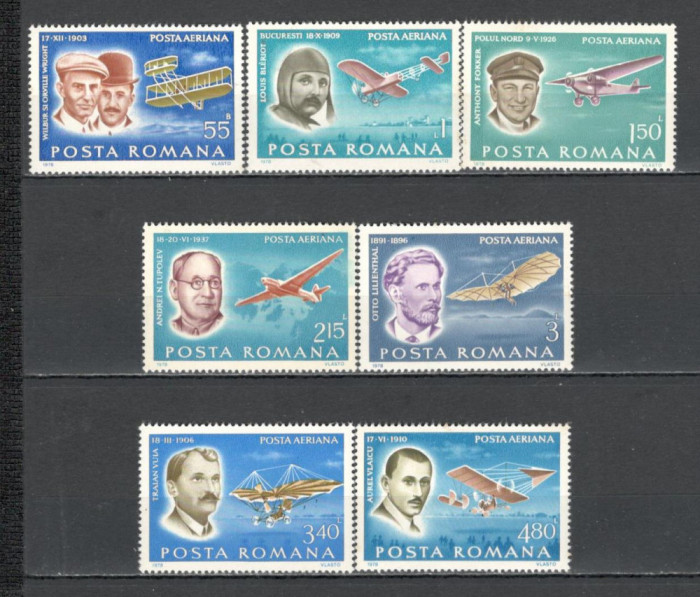 Romania.1978 Posta aeriana-Pionieri ai aviatiei YR.661