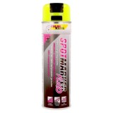 Vopsea spray marcaje industriale Spotmarker 500 ml galben fluorescent, aplicare rapida pe pardoseli pereti, vizibilitate 6-9 luni