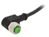 Cablu de Conectare M12 4 Pini Unghi 10m PVC 30VAC 4A