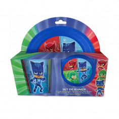 Set 3 piese pranz PJ Masks SunCity, albastru foto