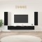 vidaXL Set comodă TV cu ușă 5 pcs Stejar negru Lemn compozit