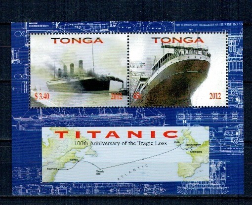 Tonga 2012 - Titanic, vapoare, colita neuzata