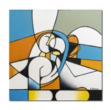 Cumpara ieftin Tablou modern indragostiti pictat manual dormitor, living, In love, 80x80cm ulei pe panza, Constantin Feraru