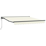 vidaXL Cortina Retractabilă Crem 350 x 250 cm Poliester și metal 3330208
