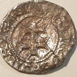 Ungaria 1 Denar Argint 1383 Maria - Moneda Medievala Maghiara