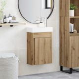 vidaXL Chiuveta de baie cu birou Stejar artizanal 40,5 x 22,5 x 62 cm 889528