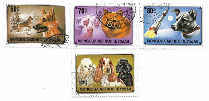 Mongolia - Caini, 1978 - valori obliterate
