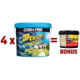Pachet 4 x Oskar Tencuiala decorativa 3Teck 25 Kg + Grund 8 kg gratis