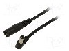 Cablu alimentare DC, DC 5,5/2,5 mufa, DC 5,5/2,5 soclu, negru, 1,5m, WEST POL - A25-C25-T050-150BK