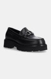 Marc O&#039;Polo mocasini de piele femei, culoarea negru, cu platforma, 40818503201100 OO2M3024