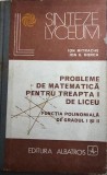 Probleme de matematica pentru treapta I de liceu Ion Mitrache, Ion G. Borca, Albatros