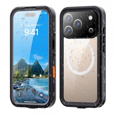 Husa Waterproof pentru Apple iPhone 17 Pro, ShellBox, Neagra foto