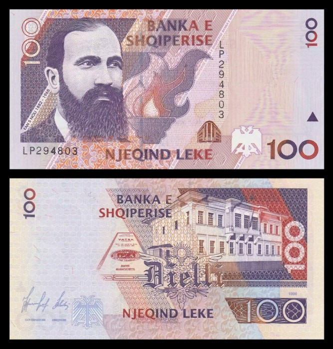 ALBANIA █ bancnota █ 100 Leke █ 1996 █ P-62 █ UNC █ necirculata