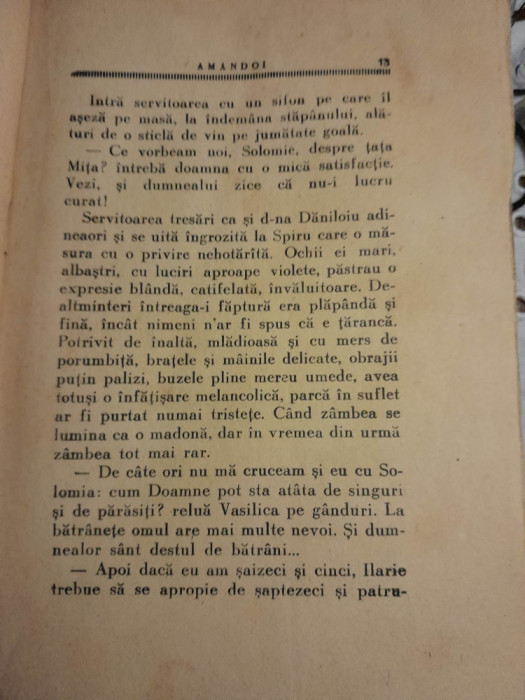 Liviu Rebreanu AMANDOI Prima Editie ED. SOCEC 1940