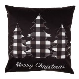 Cumpara ieftin Set 2 fete perna Craciun negru alb 45x45 cm