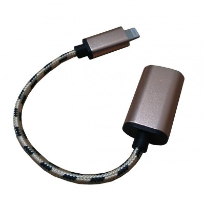 Cablu adaptor Lightning-USB mama OTG , material panzat , Ultra Quality foto