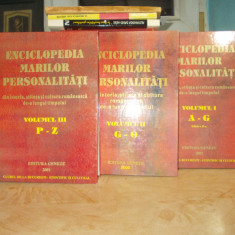 ENCICLOPEDIA MARILOR PERSONALITATI : VOL I , II , III ( A - Z ) , 2000/2001 @