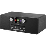Internet radio ECG B.BOLD 7200 Intero Black, FM + DAB, stereo 2 &times; 10 W, CD audio si MP3, Bluetooth, USB, carcasa lemn, negru