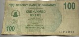 BNKSTR1 (Serie rara 8888) Zimbabwe - 100 Dollars (Cec la purtător / Bearer Cheque), Ediția 1 August 2006