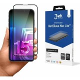 Folie de protectie 3mk HardGlass Max Lite pentru iPhone 15/ 16 Negru