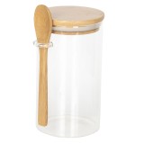 Cumpara ieftin Set 6 borcane sticla lemn 8x15 cm