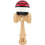 Jucarie de indemanare din lemn, Kendama X, Super Sticky, 18 cm, Rosu, Negru, Alb