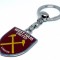 Breloc cheie inox compatibil echipa West Ham United multicolor