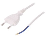 Cablu Electric 2x0,5mm2 PVC 2m Alb 2,5A