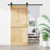 Usa glisanta cu set feronerie, 90x210 cm, lemn masiv de pin GartenMobel Dekor, vidaXL
