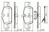 Set placute frana,frana disc PEUGEOT 508 (2010 - 2016) BOSCH 0 986 494 527