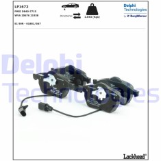 DELPHI LP1672 set placute frana,frana disc foto