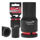 Cheie tubulara de impact in 6 puncte 3 / 4&quot;, 21 mm, Cr-Mo, Tvardy T00213-21