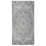 Cumpara ieftin Covor de exterior, model albastru, 100x200 cm, țesătură plată