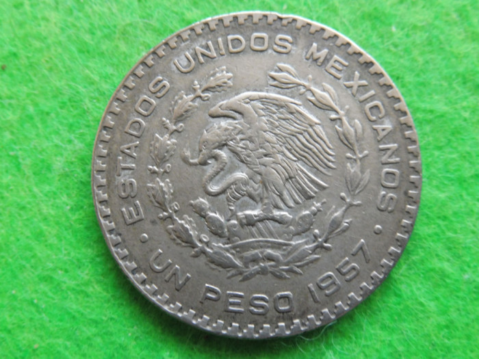 MEXIC 1957 - 1 PESO KM#459 ARGINT (242)