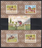 Centrafricana 1983 - Jocurile Olimpice - Los Angeles - Anul preolimpic, Colita DE LUX NDT + 4 Colite DE LUX NDT, PA, MNH