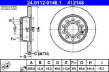 ATE 24.0112-0148.1 Disc frana