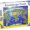 Puzzle Harta Cu Monumentele Lumii, 200 Piese