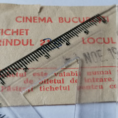 BILET VECHI - CINEMA BUCURESTI