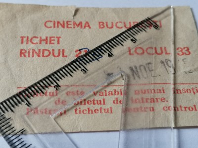BILET VECHI - CINEMA BUCURESTI foto