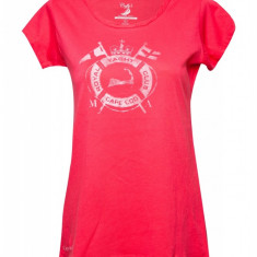 Tricou roz cu decolteu rotund Cuffys, de dama