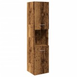 vidaXL Dulap suspendat de baie, lemn vechi 30x30x130 cm lemn prelucrat