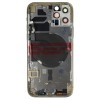 Carcasa Completa iPhone 12 Pro Gold Originala + Suport SIM, Butoane, Flex Magsafe, Geam &amp; Rama Camera Spate