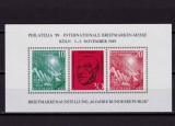 Cumpara ieftin ✅(V25) Germania &#039;89, bloc oficial Expo.Fila. Koln ,40 de ani RFG ,MNH, Nestampilat