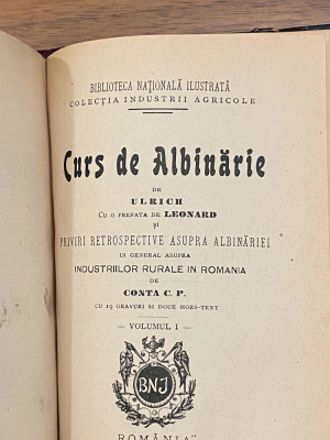 Curs de Albinarie de Ulrich cu o Prefata de Leonard 1901 foto