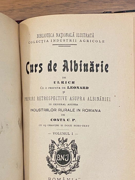 Curs de Albinarie de Ulrich cu o Prefata de Leonard 1901