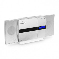 Auna V-20 DAB Vertical , Stereo Bluetooth NFC CD MP3 USB DAB + FM RDS alb-argintiu foto
