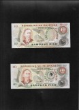 Cumpara ieftin Set Filipine Philippines 2 x 10 piso peso 1974 + 1981 unc, Asia