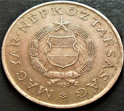 Moneda 2 FORINTI - RP UNGARA / UNGARIA COMUNISTA, anul 1957 *cod 3244 foto