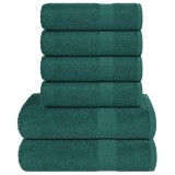 Set prosoape 6 piese verde 360 g/m&sup2; 100% bumbac